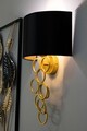 Aplica de perete Rich, Mauro Ferretti, 1 x E27, 20W, 30x20x50 cm, fier, auriu/negru