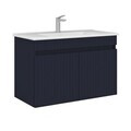 Dulap de baie cu chiuvetă, Hanah Home, Tivoli 85, Albastru marin mat