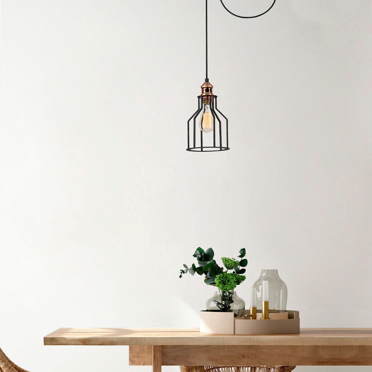 Lustra, Alby, 525NOR1502, Metal, Negru/Bronz - 1 | YEO