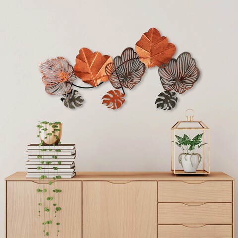 Decoratiune de perete, zhoushan 2, metal, dimensiune: 80 x 42 cm, multicolor