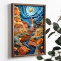 Tablou decorativ, TUN009-L, Lemn, Multicolor