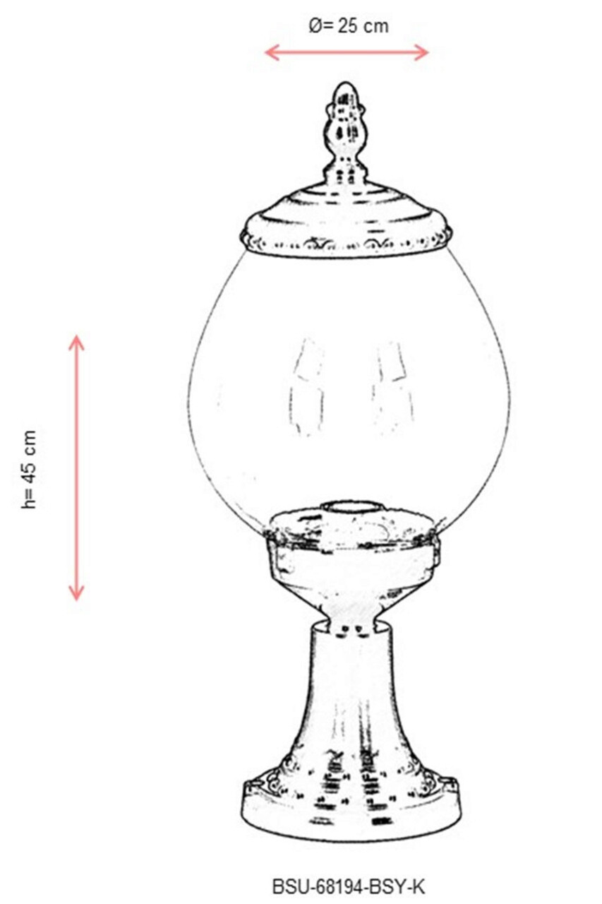 Lampa de exterior, Avonni, 685AVN1282, Plastic ABS, Negru