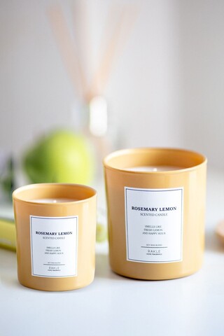 Set de lumanari, Le Jardin Rosemary Lemon, Sticla, Galben