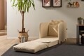 Canapea extensibilă cu 1 loc, Futon, 859FTN2879, Metal , Crem
