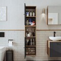 Dulap de baie, Hanah Home, 2464, 35x150x30 cm, MDF, Pin Atlantic / Antracit