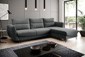 Coltar extensibil dreapta 3 locuri ELTAP, RT-05VER, Silva, 276x201x100 cm, lemn/poliester, gri inchis