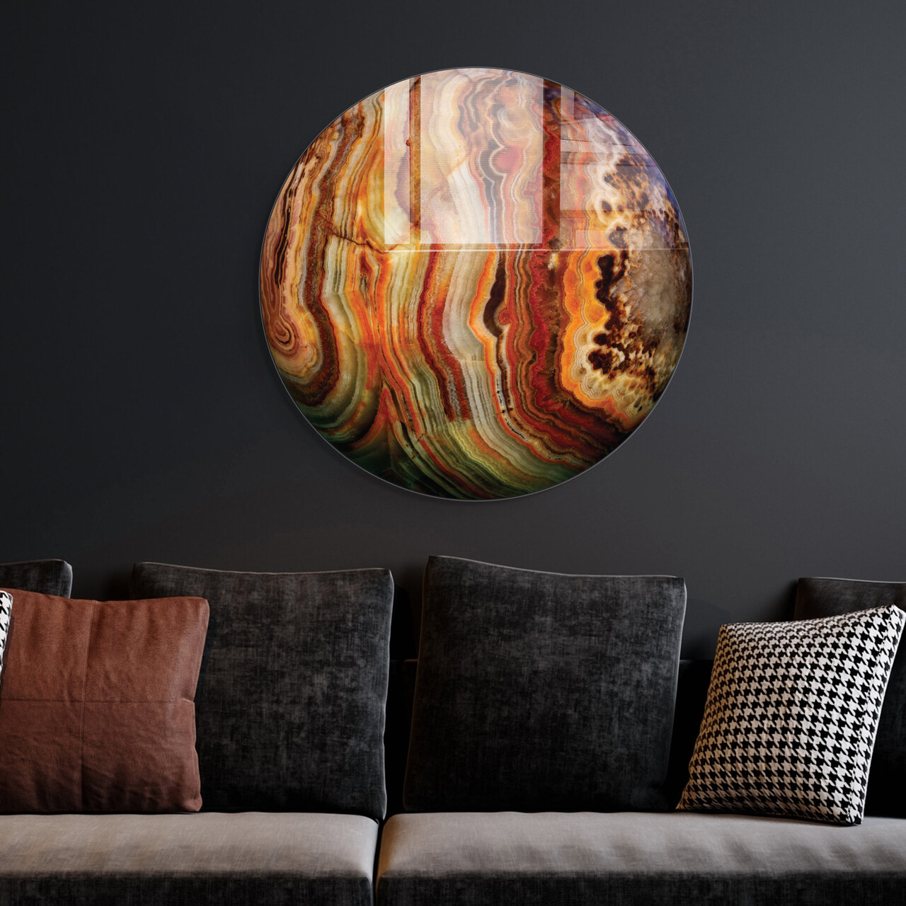 Tablou decorativ, 2051, Diametru: 60 cm, Multicolor - view 2
