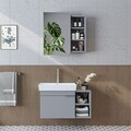 Set Dulap de Baie cu Chiuvetă și Oglindă (2 Piese), Hanah Home, 2930, MDF, Frasin