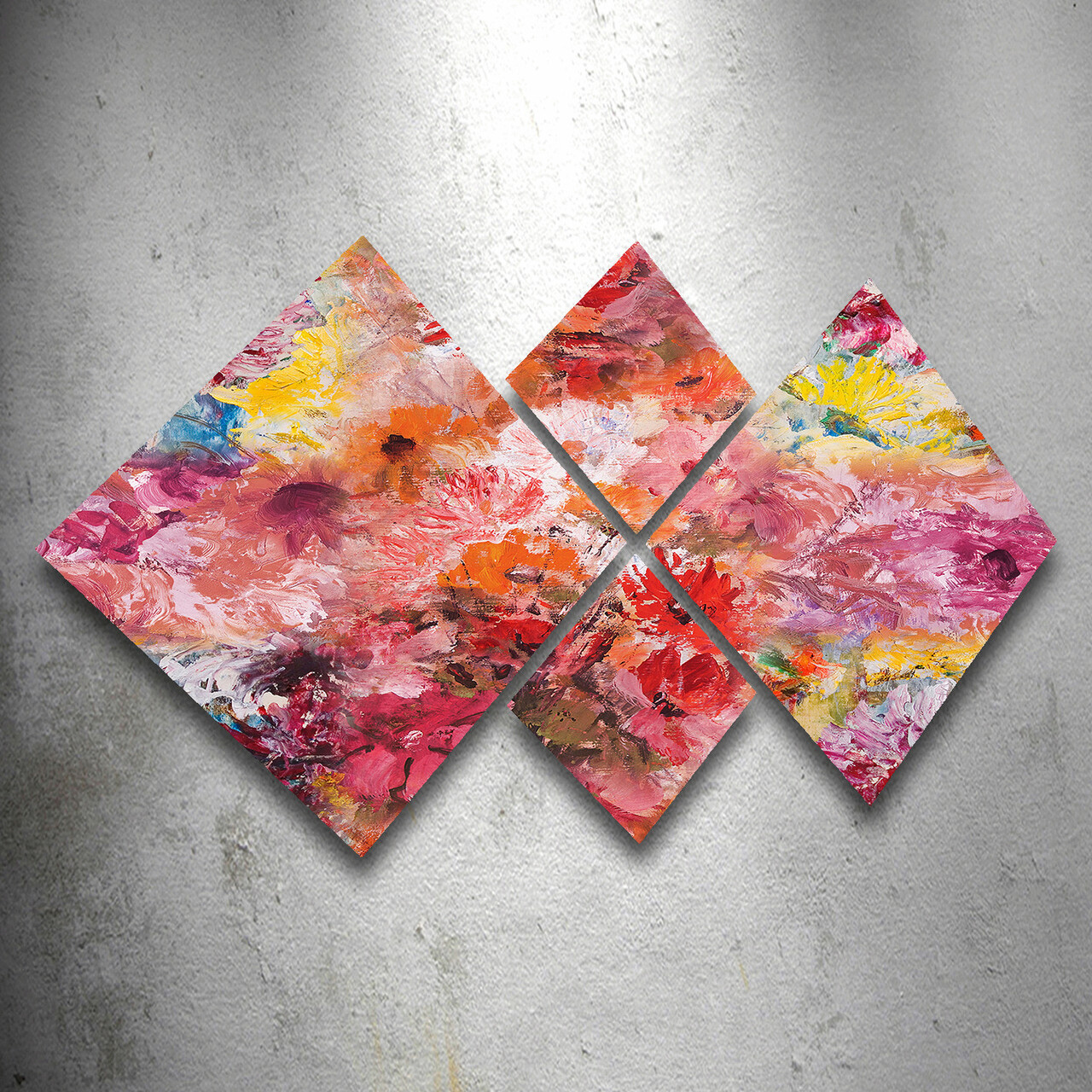 Set 4 tablouri decorative, 4MDF161623715, MDF, Imprimat UV, Multicolor - 1 | YEO