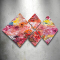 Set 4 tablouri decorative, 4MDF161623715, MDF, Imprimat UV, Multicolor