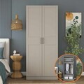 Dulap pentru haine, Hanah Home, BA289, 90x210x57.5 cm, Gresie