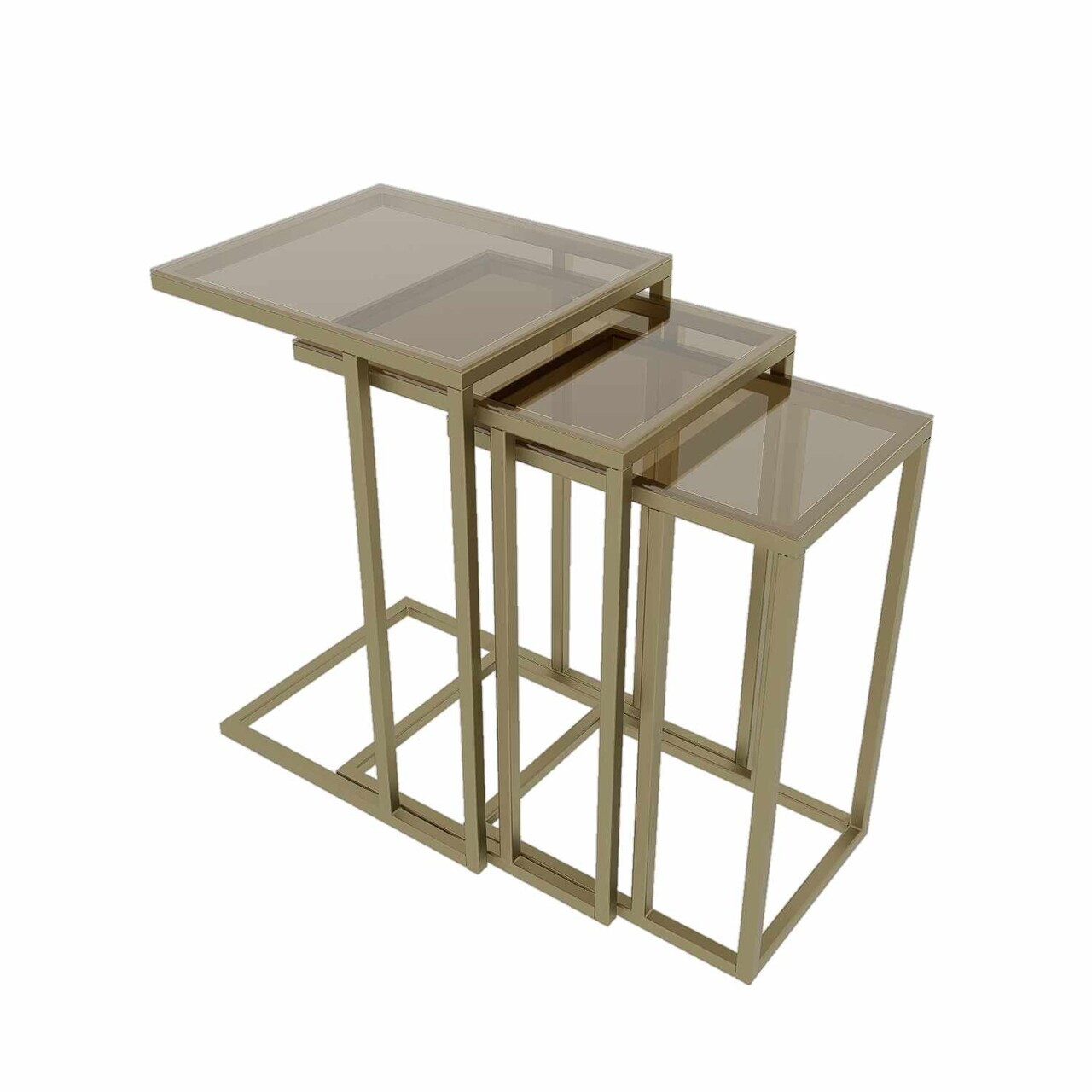 Set masute 3 piese, Hanah Home, Mira, Antic / Bronz — imaginea 3