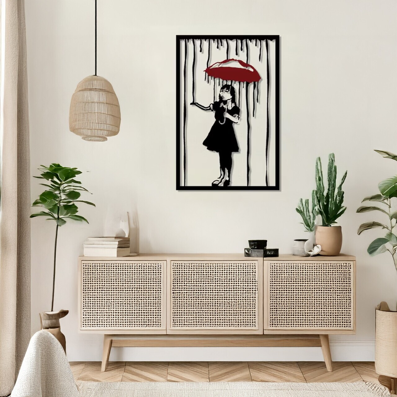 Decoratiune de perete, DCV-1032-MT, Dimensiune: 50 x 35 cm, Negru — imaginea 3