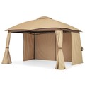 Pavilion, Herald, L.295 l.360 H.265, otel/poliester, negru/bej