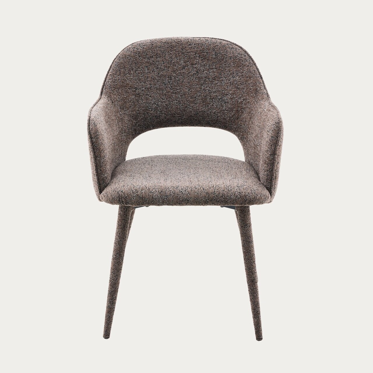 Scaun Conte, Homla, 55x62x85 cm, metal/poliester, maro - view 3