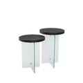 Set masute de cafea, Neostill, Serenity 2, Sticla temperata, Antracit / Transparent