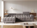 Coltar extensibil dreapta 3 locuri ELTAP, LT-04AU, Felro, 285x181x93 cm, lemn/poliester, gri