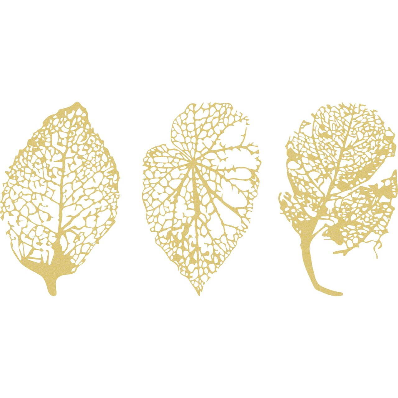 Set de accesorii decorative de perete din metal, RT-NMD-079, Dimensiune: 58,5 x 36 cm (3 bucăți), Auriu — imaginea 2