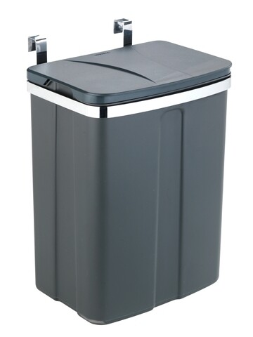 Cos de gunoi suspendabil pentru usa dulap/sertar, Wenko, 12 L, 26 x 34 x 17 cm, metal/polipropilena Accesorii