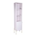 Dulap ingust pentru baie Navado, Homla, 40x28x160 cm, PAL/MDF, casmir
