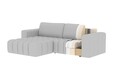Coltar extensibil stanga 4 locuri ELTAP, Bon-01, Bonett, 250x175x92 cm, lemn/poliester, bej inchis