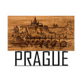 Decoratiune de perete, Prague, lemn/metal, 58 x 42 cm, negru/maro