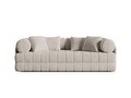 Canapea extensibila 3 locuri, Kemi, Cosmopolitan Design, 206x95x70 cm, catifea, bej