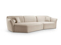 Coltar stanga 5 locuri, Hailey, Micadoni Home, 292x138x79 cm, tesatura boucle, bej inchis