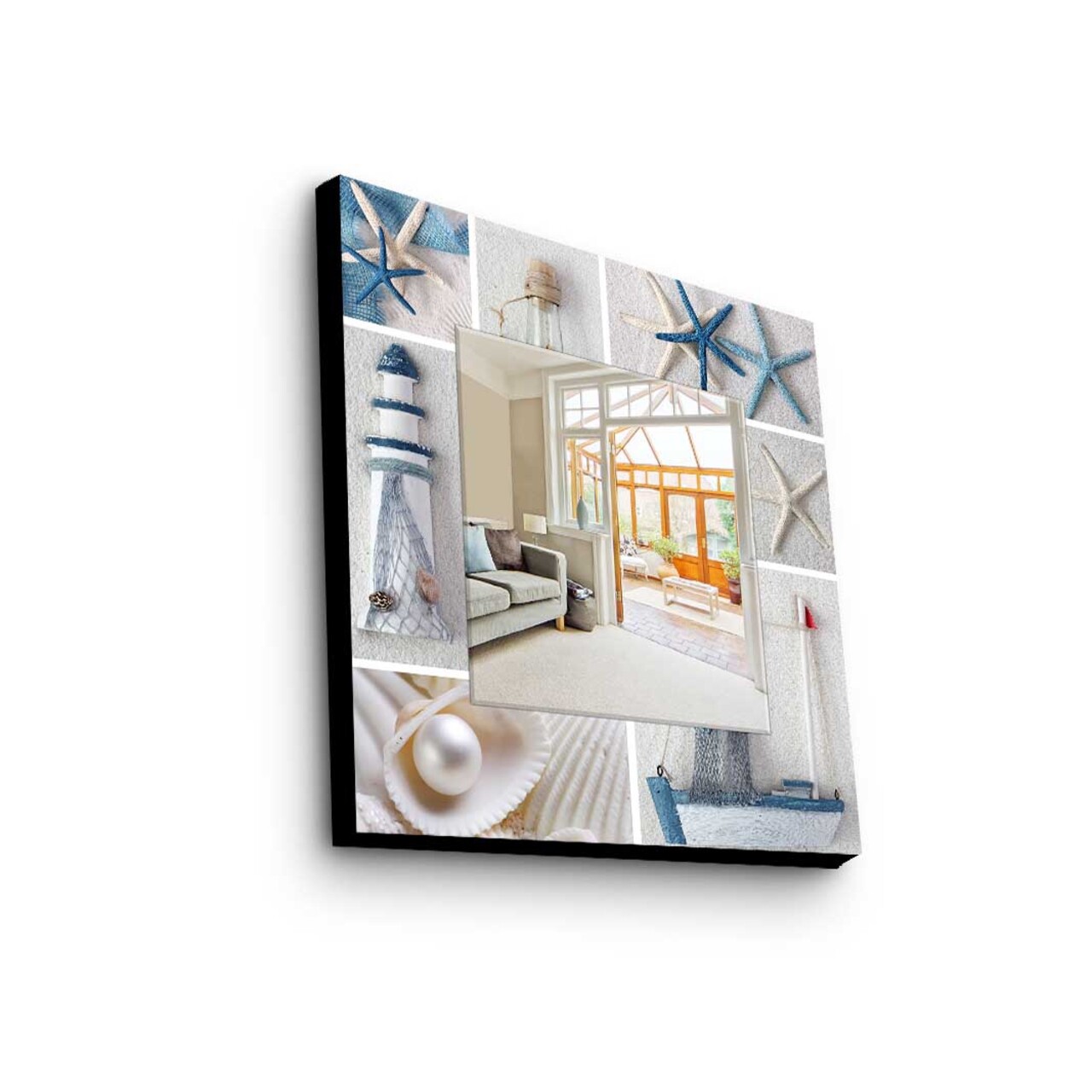 Oglinda decorativa, MA-033, Cadru: 100% LEMN DE PIN (Grosime: 27 mm), Multicolor - view 2