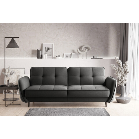 Canapea extensibila 3 locuri ELTAP, SO-BEL-05VER, Bellis, 220x90x83 cm, lemn/poliester, gri inchis