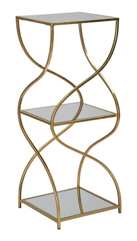 Masuta inalta Twisty Square, Mauro Ferretti, 30x30x80 cm, fier, auriu Mauro Ferretti