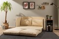 Canapea extensibilă cu 2 locuri, Futon, 859FTN2886, Metal , Crem