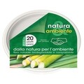 Set 20 farfurii intinse biodegradabile, Natura si ambient, 22.5 cm Ø, fibra din trestie de zahar