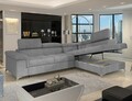 Coltar extensibil dreapta 4 locuri ELTAP, RT-03MAN, Eridano, 275x202x88 cm, lemn/poliester, gri deschis