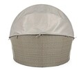 Pat de zi cu parasolar si perne Siesta Daybed, Bizzotto, 168x168x145 cm, aluminiu/fibre sintetice impletite, bej