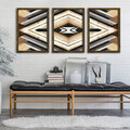 Set 3 tablouri decorative, TAH078, MDF, Imprimat UV, Multicolor