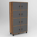 Dulap multifunctional, Locelso, MN06, 96x179.4x40 cm, Nuc / Antracit