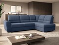 Coltar extensibil dreapta 3 locuri ELTAP, RT-40GO, Siber, 270x186x93 cm, lemn/poliester, albastru inchis