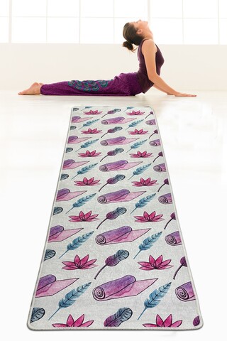 Saltea fitness/yoga/pilates marich djt, chilai, 60x200 cm, poliester, multicolor