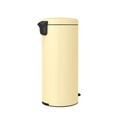 Cos de gunoi cu pedala, Brabantia, NewIcon Mellow Yellow, 30 L, 38x29.3x67.9 cm, otel, galben pastel