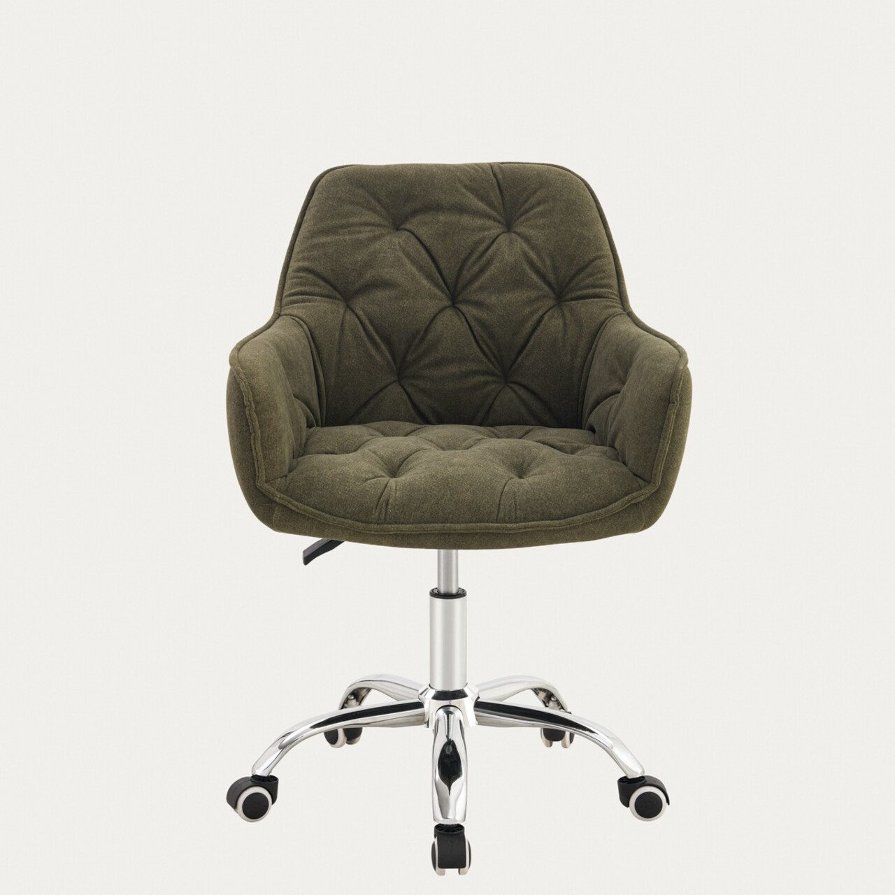 Scaun de birou Fussy, Homla, 61x57x80-90 cm, metal/poliester, verde - view 3