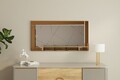 Oglinda decorativa, Siam, Pierre, 60x120x2.2 cm, MDF , Bronz / Alb