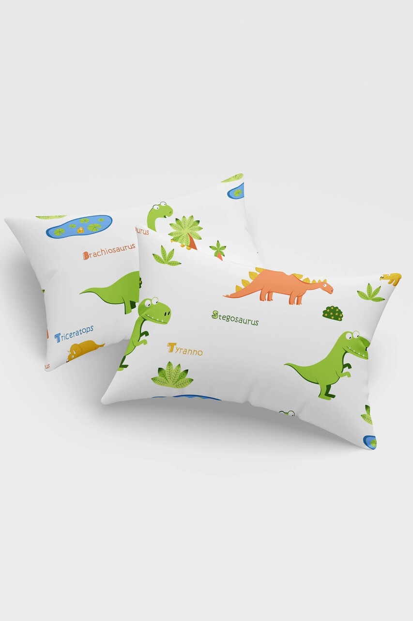 Set 2 fete de perna, Dinolar - White, Eponj Home, 65% bumbac/35% poliester