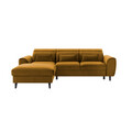 Coltar extensibil stanga 4 locuri ELTAP, Foble, 267x196x100 cm, lemn/poliester, mustar