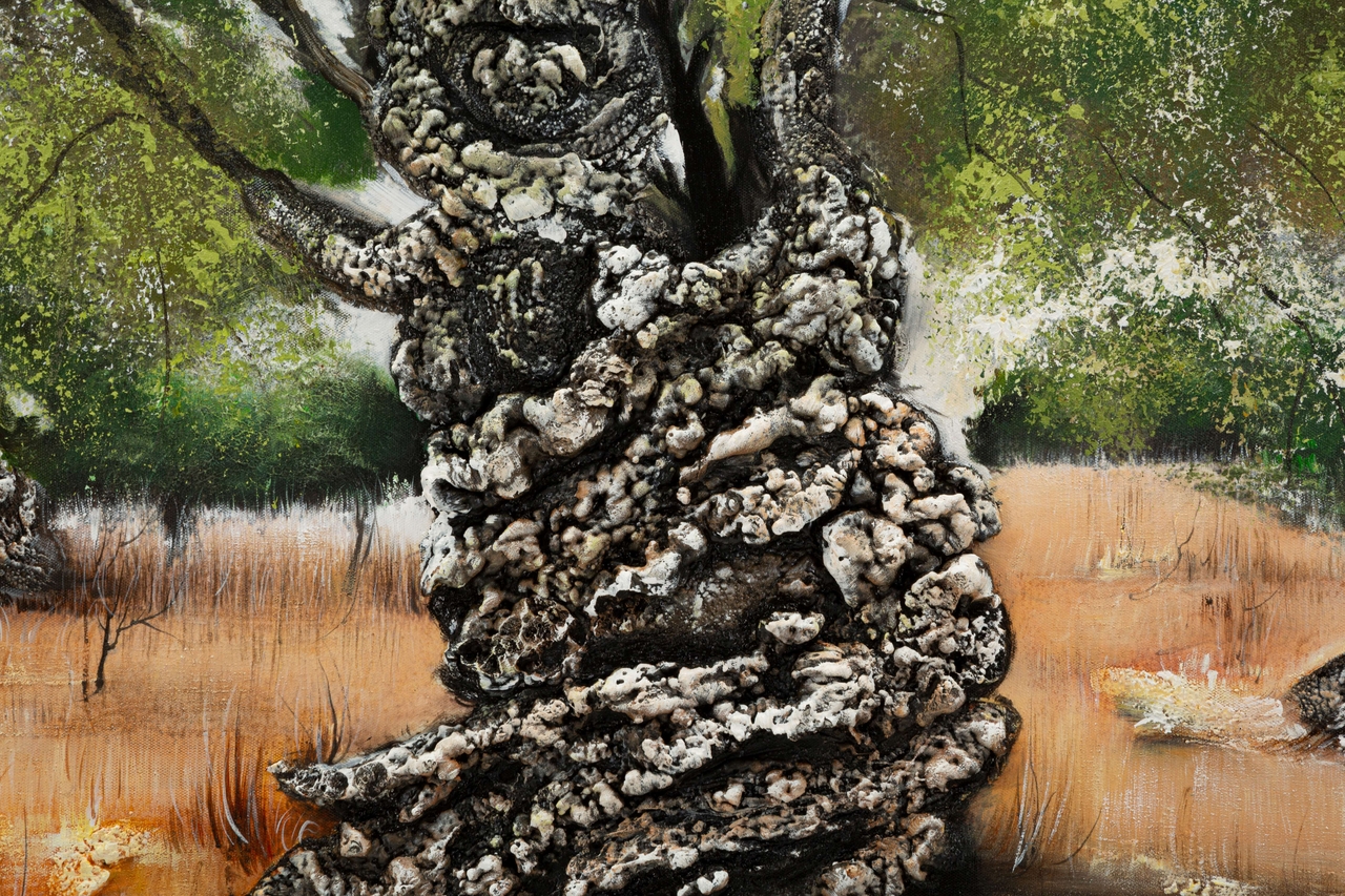 Tablou decorativ Olive Oil Painting -H, Mauro Ferretti, 120x80 cm, canvas/lemn de pin, multicolor
