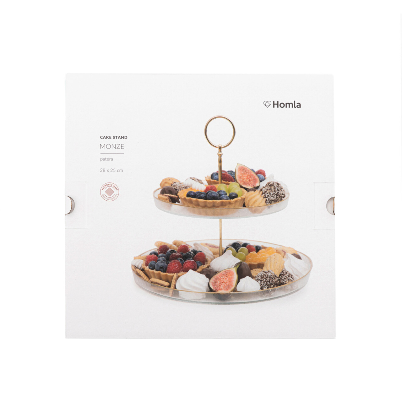 Etajera pentru prajituri Monze, Homla, 28/21 cm, sticla, transparent - view 6