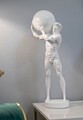 Statueta / figurina decorativa Atlas, Mauro Ferretti, 18x12.5x50 cm, polirasina, alb