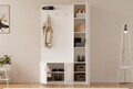 Cuier de perete, Rabi, Rb-092, 120x200x35 cm, Alb mat
