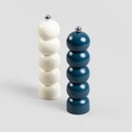 Set 2 rasnite pentru sare/piper Spice Bubble, Homla, 21 cm, lemn/inox/plastic, alb/albastru