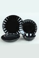 Serviciu de masa, Keramika, 275KRM1716, Ceramica, Negru